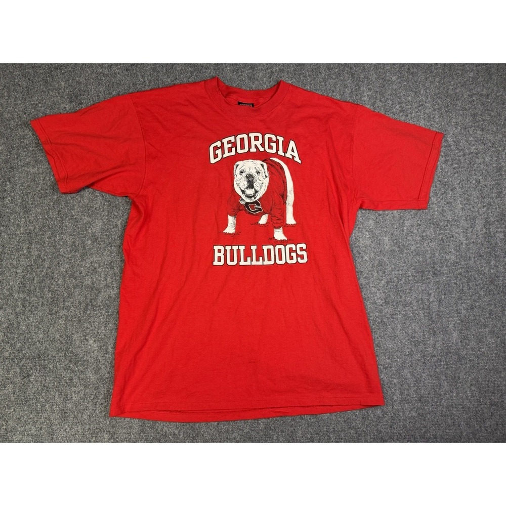 Men's Vintage 90's / Y2K UGA Georgia Bulldogs T-Shirt Size Large Red NCAA